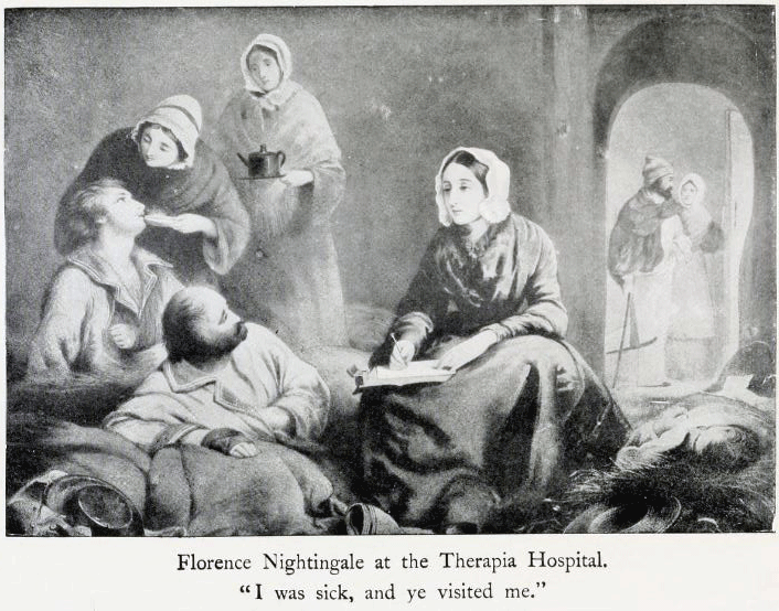 Florence Nightingale at Therapia Hospital by painter Henry Barraud