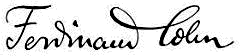 Signature Ferdinand Cohn