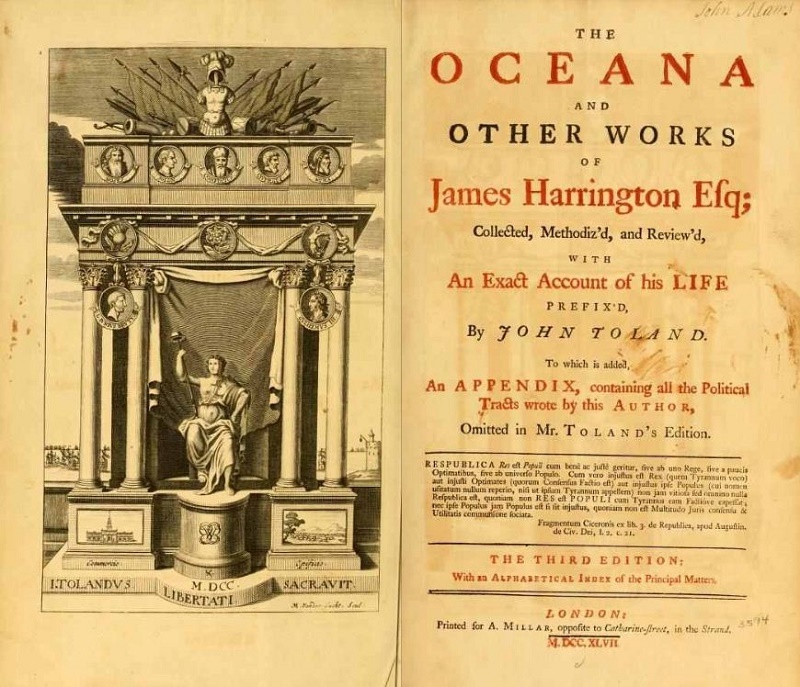 Title page of Oceana 1737 edition